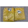 Image 6 : 2 MIK Light Industrial 100% Waterproof 3-Piece Rainsuit PVC/Polyester Yellow, Sz L & XL