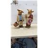 Image 1 : Pair Pig Statues with Bucket and Cabbage, 22" Tall