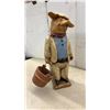 Image 6 : Pair Pig Statues with Bucket and Cabbage, 22" Tall