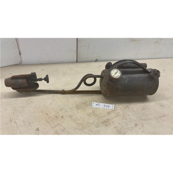 Vintage Heavy-Duty Liquid Fuel Blow Torch with USG Pressure Gauge