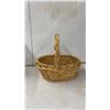 Image 12 : 32" Tall Plastic Planter, Brass Planter, Small Wooden Bucket, Wooden Rocking Chair About 12" Tall &