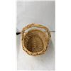 Image 13 : 32" Tall Plastic Planter, Brass Planter, Small Wooden Bucket, Wooden Rocking Chair About 12" Tall &