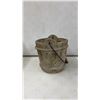 Image 6 : 32" Tall Plastic Planter, Brass Planter, Small Wooden Bucket, Wooden Rocking Chair About 12" Tall &