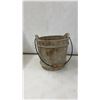 Image 7 : 32" Tall Plastic Planter, Brass Planter, Small Wooden Bucket, Wooden Rocking Chair About 12" Tall &