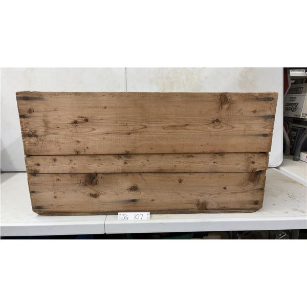 Large Wooden Crate Advertising: It's Glass Don't Break It. Recall Assorted From United DrIg Com.