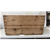 Image 1 : Large Wooden Crate Advertising: It's Glass Don't Break It. Recall Assorted From United DrIg Com.