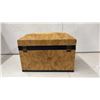 Image 5 : Fabric Stprage Chest With Metal Hnadles On The Side. 10.25 x 10.75"