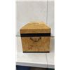 Image 6 : Fabric Stprage Chest With Metal Hnadles On The Side. 10.25 x 10.75"