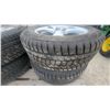 Image 2 : Set of Four Tires and Rims P235/60R18 M+S Tires on 5-Spoke Silver Alloy Wheels Good Tires