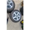 Image 4 : Set of Four Tires and Rims P235/60R18 M+S Tires on 5-Spoke Silver Alloy Wheels Good Tires