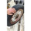 Image 5 : Vintage Wooden Spoke Wheel with Pneumatic Tire and Metal Hub