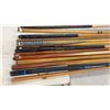 Image 2 : Collection of Assorted Pool Cues Including Durham Score 1971, Bridge Stick and More