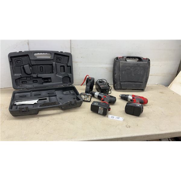 Skil 14.4-Volt Cordless Drill No Battery No Charger, Craftsman 18-Volt Flashlight, Charger, 2