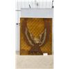 Image 1 : Vintage String Art Eagle on Gold Velvet Board, 36 x 32"