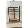 Image 4 : Wooden Corner Pool Cue Rack with Triangular Base, 29 x 21 x 13" Top Needs Re-Securing