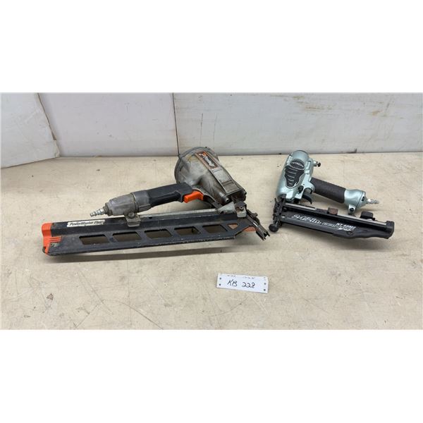 Paslode PowerMaster Plus Framing Nailer and Hitachi NT 65M2 2-1/2" Finish Nailer