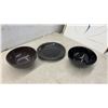 Image 2 : Dark Brown and Black Ceramic Dinnerware Set Including Plates, Bowls, and More