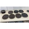 Image 3 : Dark Brown and Black Ceramic Dinnerware Set Including Plates, Bowls, and More