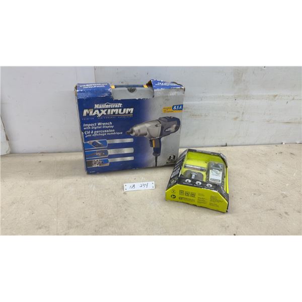 Mastercraft Maximum 8.5 Amp 1/2" Impact Wrench & Ryobi Stud Finder