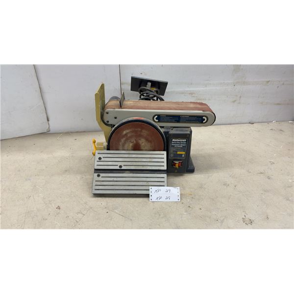 Mastercraft Belt and Disc Sander Model 55-3554-4, 120V AC, 3,450 RPM