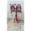 Image 1 : Dual-Head Halogen Work Light with Adjustable Red Tripod Stand