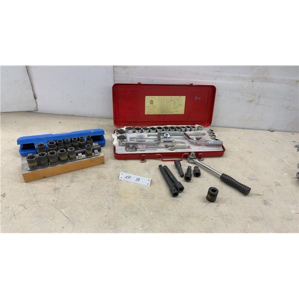 Kingcraft 24-Piece 1/2" Drive Metric Socket Set, Powerfist Impact Sockets, and More
