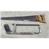 Image 2 : Vintage Wooden Jointer Plane, Hand Saw, Hacksaw, and Adjustable Wrench and More