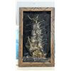 Image 2 : Framed Sailing Ship Mixed-Media Painting Signed Jwan and Two Millet Pictures, Largest 14 x 23"