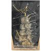 Image 3 : Framed Sailing Ship Mixed-Media Painting Signed Jwan and Two Millet Pictures, Largest 14 x 23"
