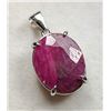 Image 1 : 2 Ct Certified Silver Ruby Gemstone Pendant ($3,311 Appraisal)