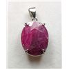 Image 2 : 2 Ct Certified Silver Ruby Gemstone Pendant ($3,311 Appraisal)