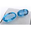 Image 2 : 52.47 Ct Certified Royal Blue Topaz Gemstone Pair ($13,350 Appraisal)