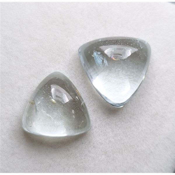 17.08 Ct Certified Aquamarine Gemstone Pair ($14,250 Appraisal)