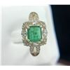 Image 2 : 2.8 Ct Certified Silver Emerald Gemstone Ring ($2,923 Appraisal)