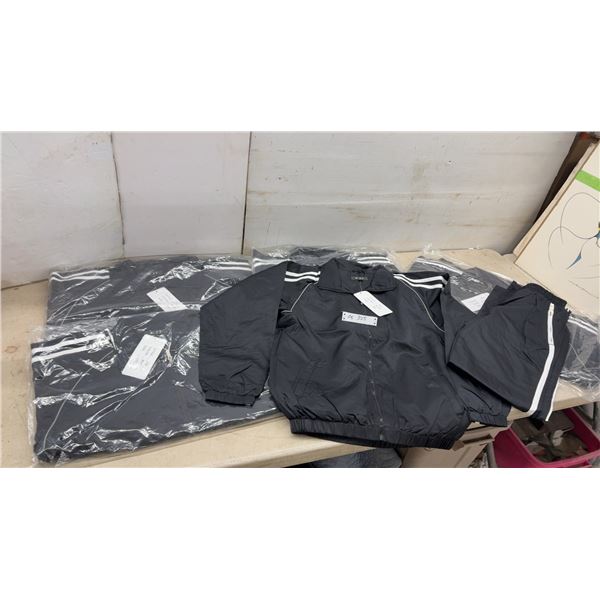 7 EZI Black Tracksuit Set with White Stripe Detailing, Jacket and Pants, Size S, XL, L, 2XL