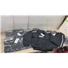 Image 1 : 7 EZI Black Tracksuit Set with White Stripe Detailing, Jacket and Pants, Size S, XL, L, 2XL