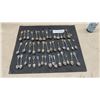 Image 1 : Collection of 44 Souvenir Spoons, Yeti Can & Vintage Mexican Mayan Style Stone Burial Mask, Onyx