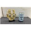 Image 7 : Collection of 44 Souvenir Spoons, Yeti Can & Vintage Mexican Mayan Style Stone Burial Mask, Onyx