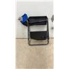 Image 6 : Red Mountain Valley Folding Director Chair with Side Table and Cup Holder, Black and Blue