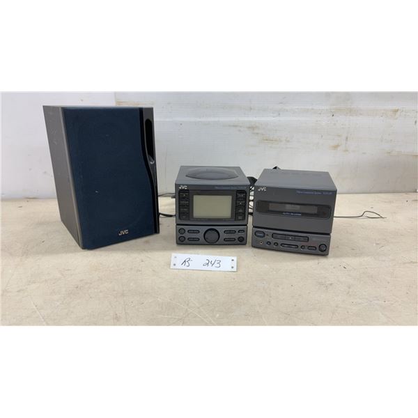 JVC UX-A5 Micro Component System with CD Tuner, Auto-Reverse Cassette Deck, and 2 Speakers