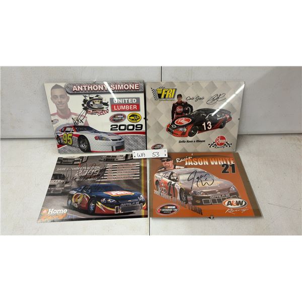 Autographed NASCAR Canadian Tire Series Promotional Plaques, Simone, Gale, Dilley, White, and More
