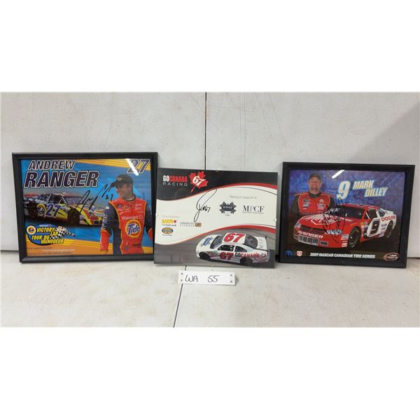 Signed NASCAR Canadian Tire Series Framed Photos: Andrew Ranger, Mark Dilley, and More