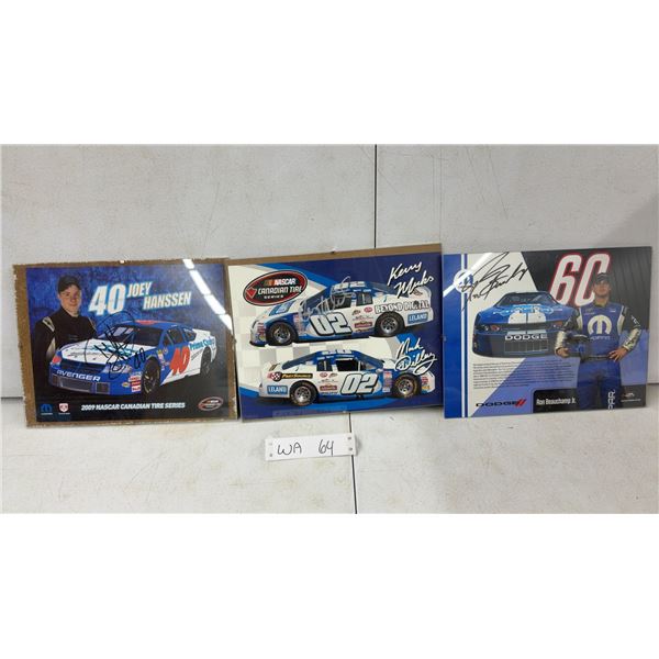 Autographed NASCAR Canadian Tire Series Driver Cards, Joey Hanssen, Ron Beauchamp Jr.
