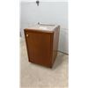 Image 1 : Mobile Wooden Suggestion Box Cabinet with Laminate Top, Casters, and Interior Shelf, 29 x 20 x 20"
