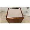 Image 5 : Mobile Wooden Suggestion Box Cabinet with Laminate Top, Casters, and Interior Shelf, 29 x 20 x 20"
