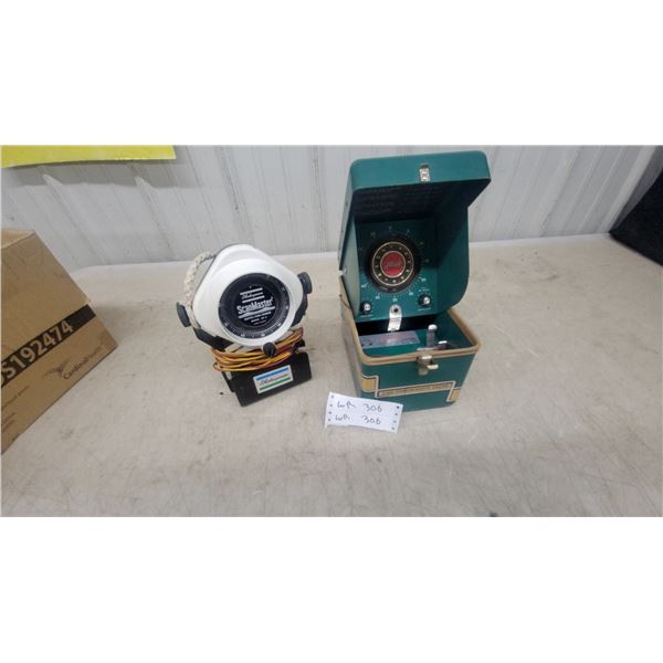 Shakespeare ScanMaster DF-3 Depth/Fish Finder and Lowrance Green Box Flasher Depth Finder