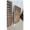 Image 5 : Two Vintage Wooden Printer's Typeset Cases 16.6 x 32"