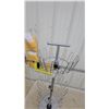 Image 2 : Three-Tier Rotating Metal Wire Shoe Rack with Round Base 38" Tall Adjustable