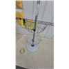 Image 3 : Three-Tier Rotating Metal Wire Shoe Rack with Round Base 38" Tall Adjustable