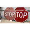 Image 1 : Two Octagonal Metal Stop Signs 29-1/2"